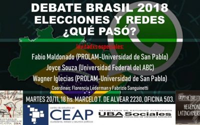 Charla: «Debate Brasil 2018. Elecciones y redes»
